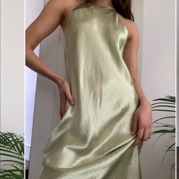 NWT Babaton Lato Dress Satin Halter Midi XS - Picture 11 of 15